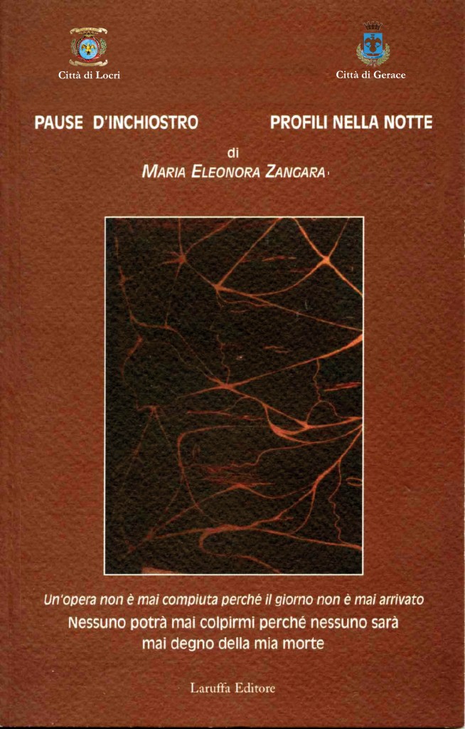 Pause d’inchiostro Profili nella notte di Maria Eleonora Zangara editore Laruffa