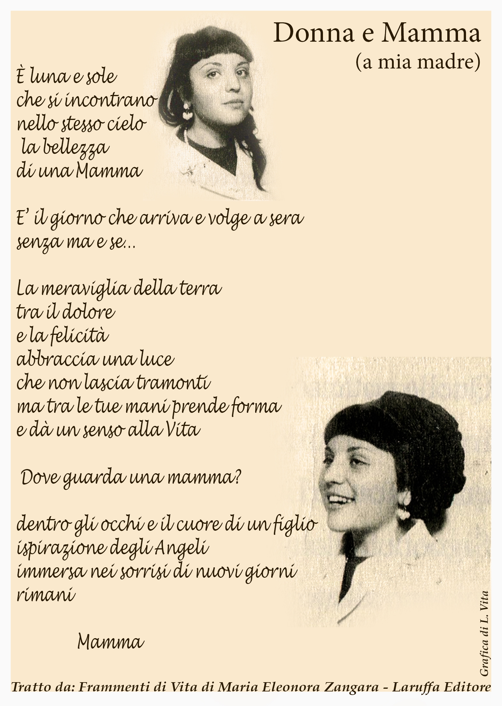 Donna e Mamma…Da Frammenti di Vita di Maria Eleonora Zangara editore Laruffa