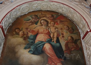 Madonna del Carmine - particolare (Chiesa di San Giovanni Battista a Lappano - olio su tela) Foto di Luciana Vita