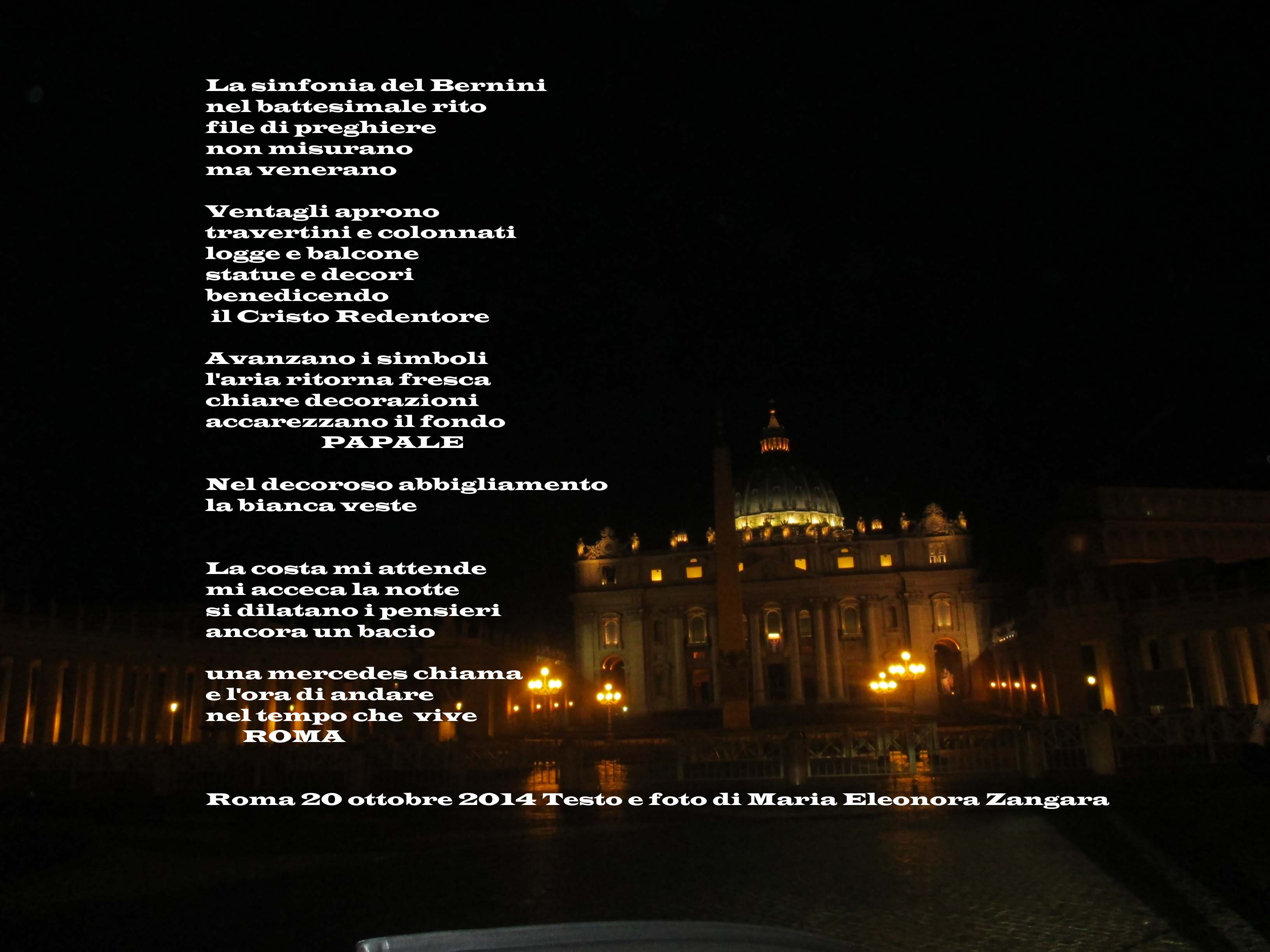 ROMA CAPITALE-SAN PIETRO–APPUNTI DI UN VIAGGIO DELIRANTE-MARIA ELEONORA ZANGARA
