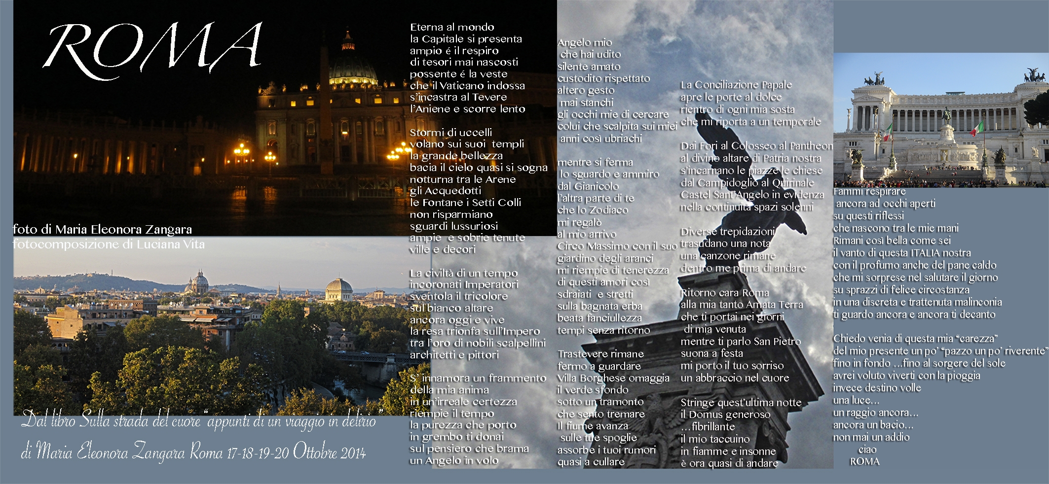 ROMA-TESTO E FOTO MARIA ELEONORA ZANGARA -FOTOCOMPOSIZIONE LUCIANA VITA