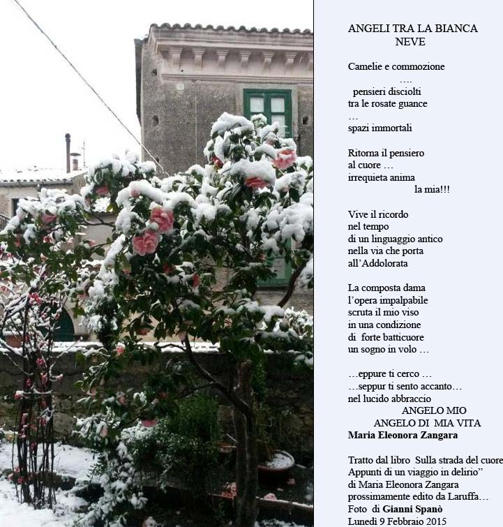 ANGELI TRA LA BIANCA NEVE -DI MARIA ELEONORA ZANGARA- FOTO DI GIANNI SPANO’