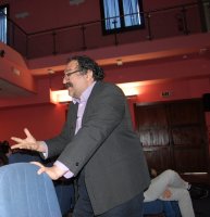 Attore Bruno Siciliano - Un momento del coinvolgimento del pubblico