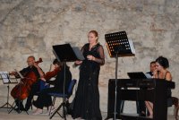 12 agosto 2008 Ardore, Castello Feudale - ERIGHETTA E DON CHILONE, ovvero il malato immaginario. Opera in forma di concerto - Aurora Tirotta, soprano – Francesco Di Prima, baritono - Per la parte musicale: 1 violino, Alessandro Tirotta -  2 violino, Domenica Romeo -  viola, Maria Immacolata Praticò -violoncello, Giovanni Caridi -Piano, Loredana Pelle