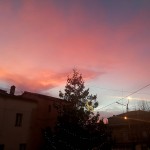 Nel centro Storico di Lappano, in piazza, i i colori del mattino dicembrino